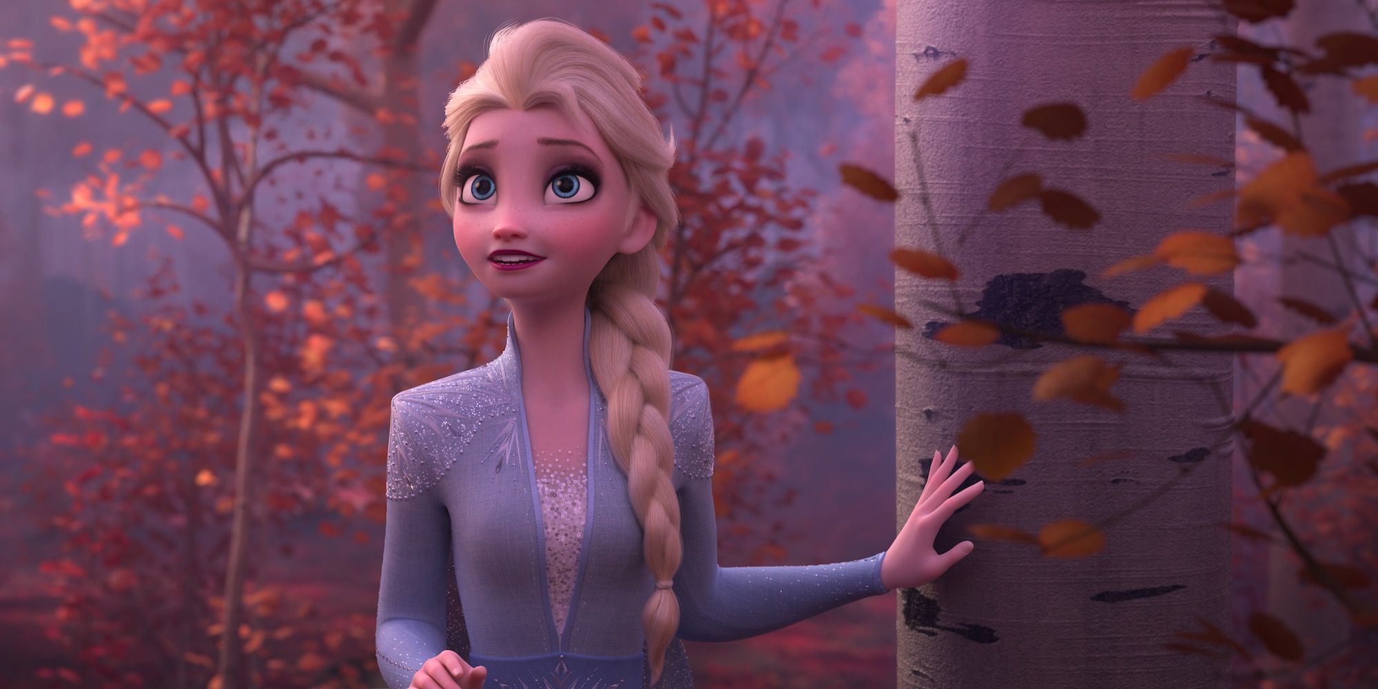 Elsa in the woods in Frozen 2