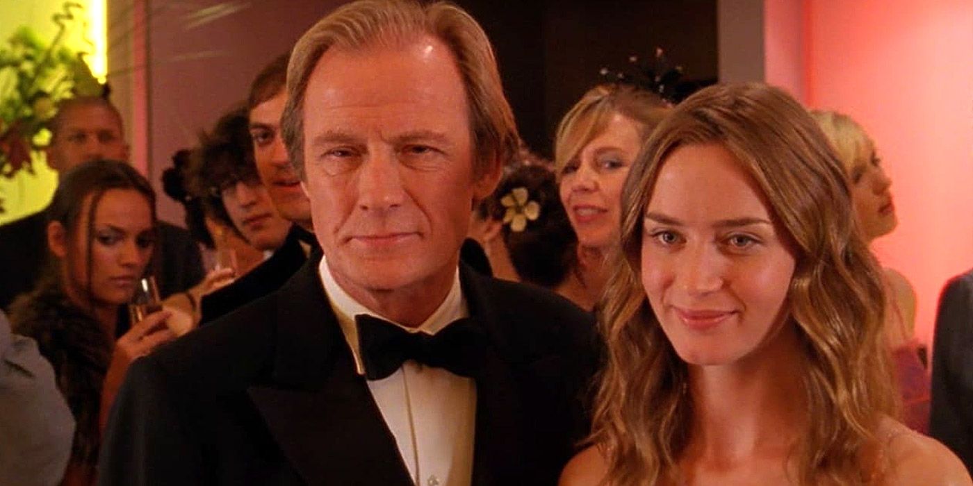 Bill Nighy and Emily Blunt as Gideon and his daughter Natasha in Gideon's Daughter