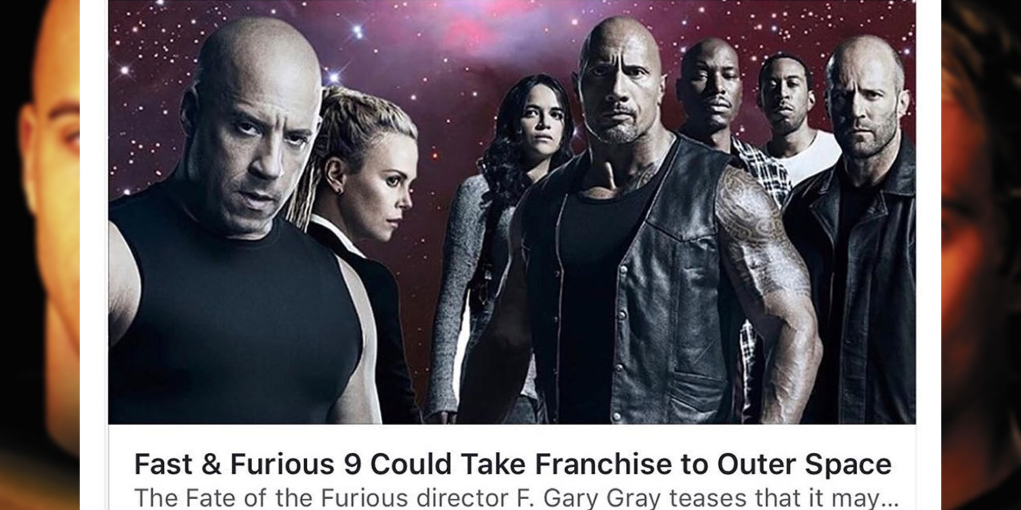 A meme about Fast and Furious taking place in space.