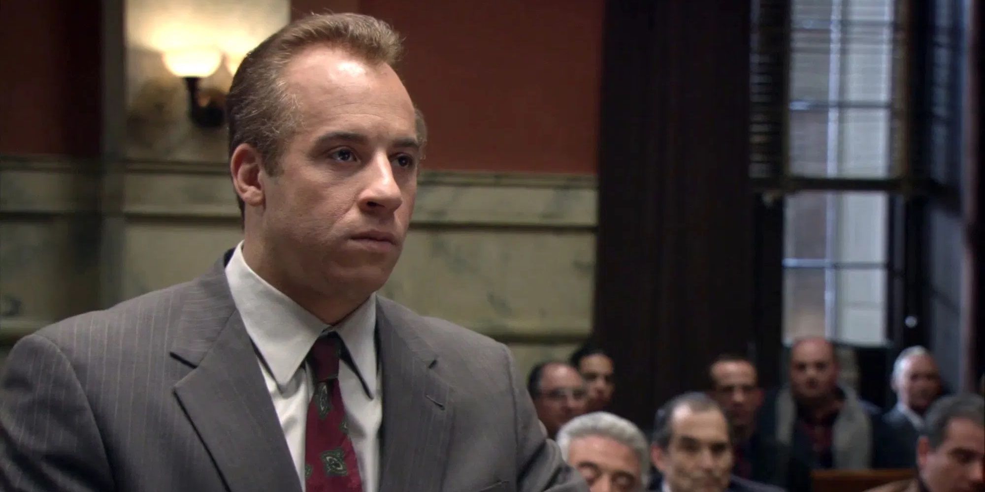 Jackie DiNorscio at court in Find Me Guilty.