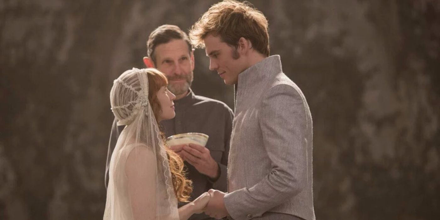 Annie and Finnick getting married in District 13 in The Hunger Games Mockingjay