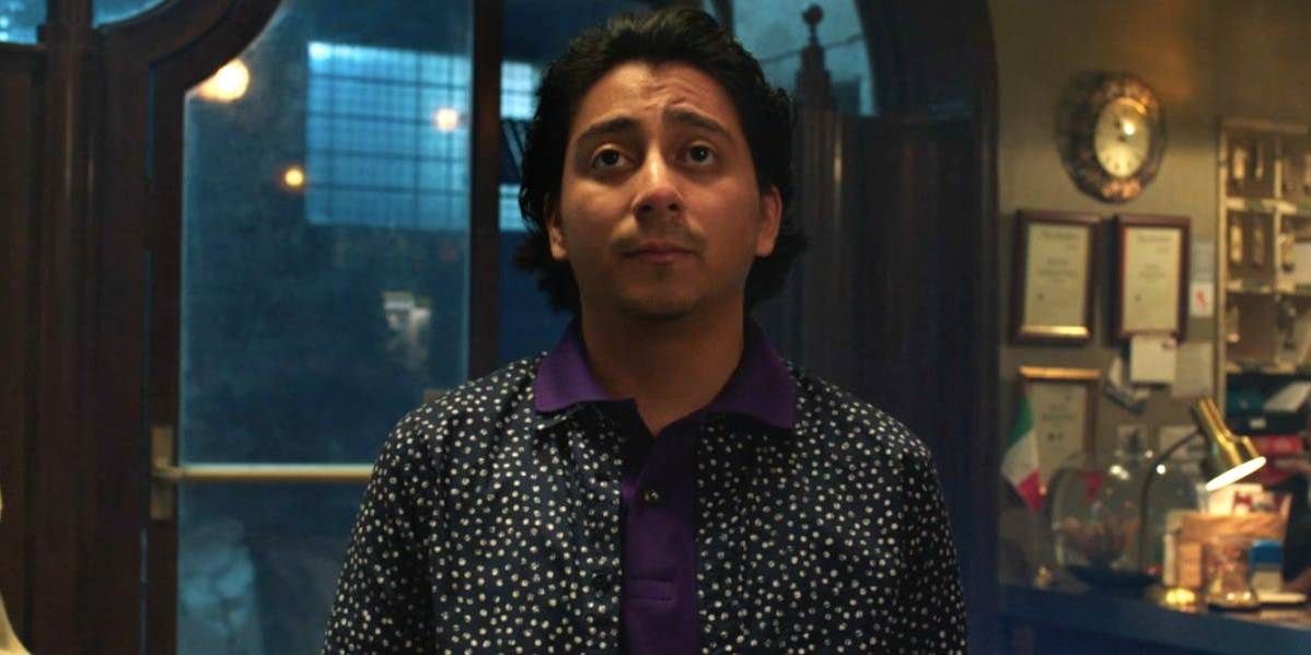 Flash Thompson looking in awe at something in Spider-Man: Far From Home