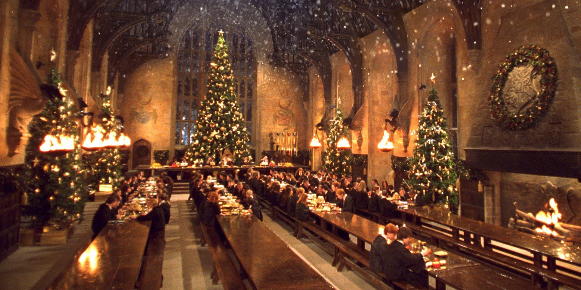 Hogwarts' Great Hall in the Harry Potter movies