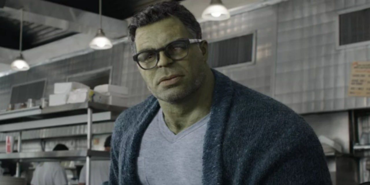 The Hulk sits in a diner in Avengers Endgame