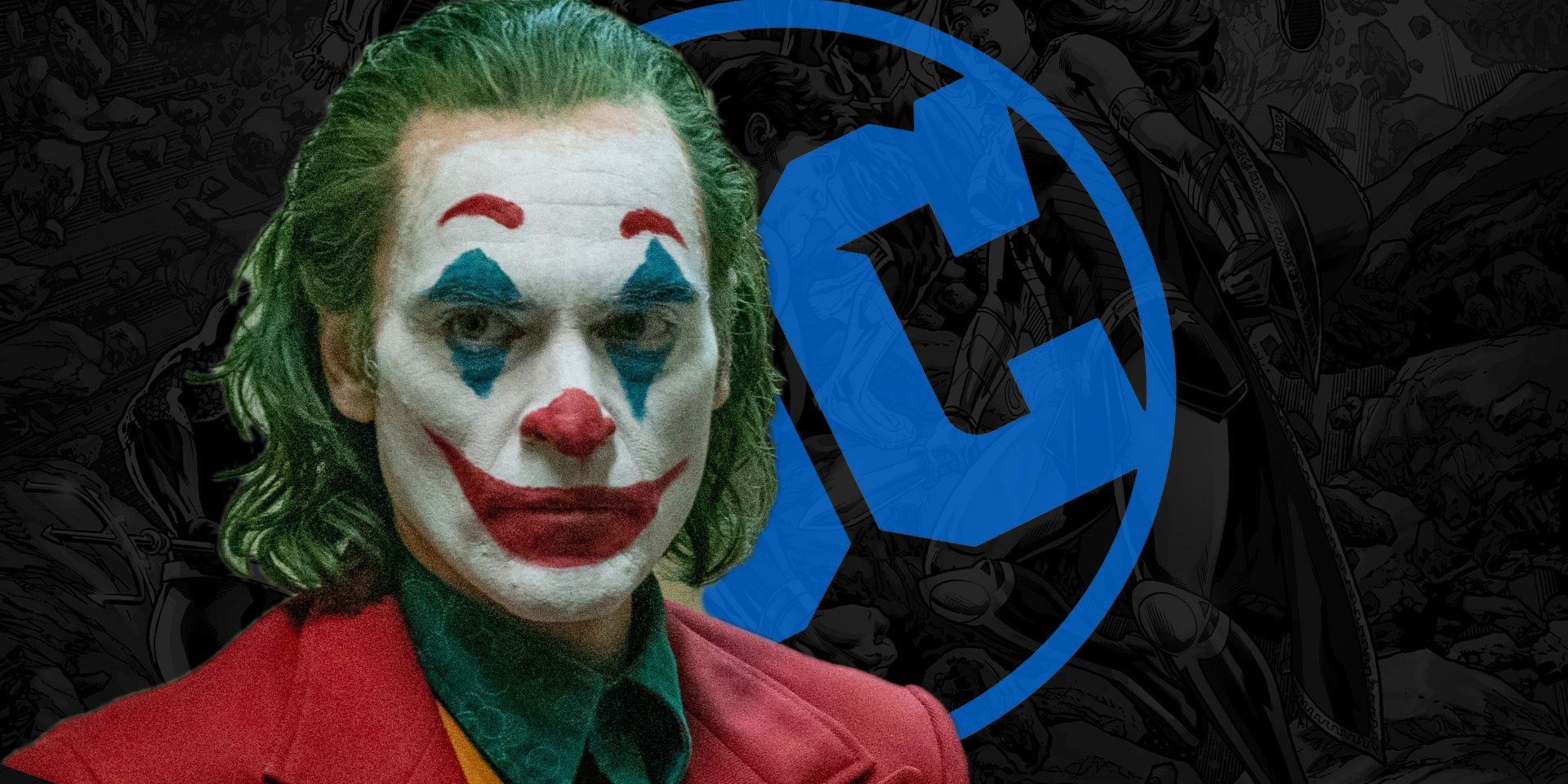 Joaquin Phoenix as Arthur Fleck in Joker DC Logo