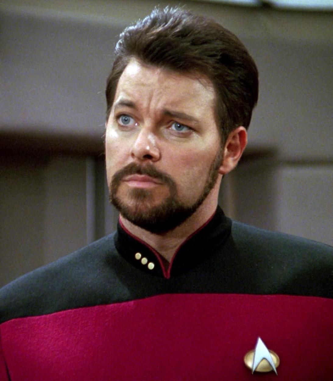 Jonathan Frakes as Riker in Star Trek The Next Generation vertical