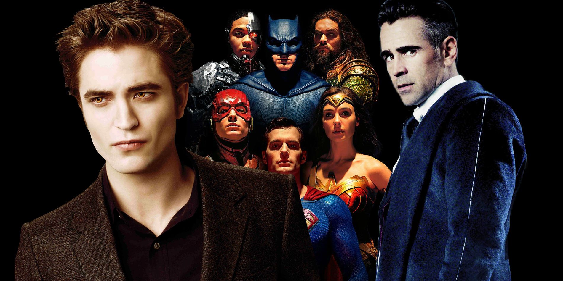 Justice League Robert Pattinson and Colin Farrell The Batman