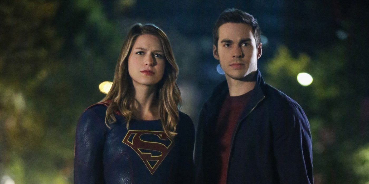 Kara and Mon El Stand with each other outside