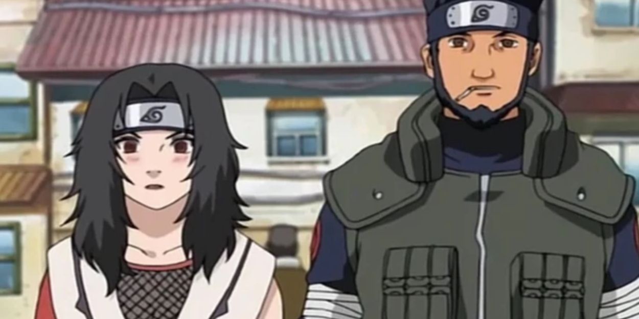Kurenai and Asuma walking through town in Naruto