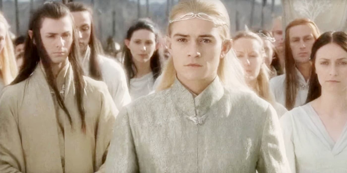 The elves looking beautiful in Lord of the Rings
