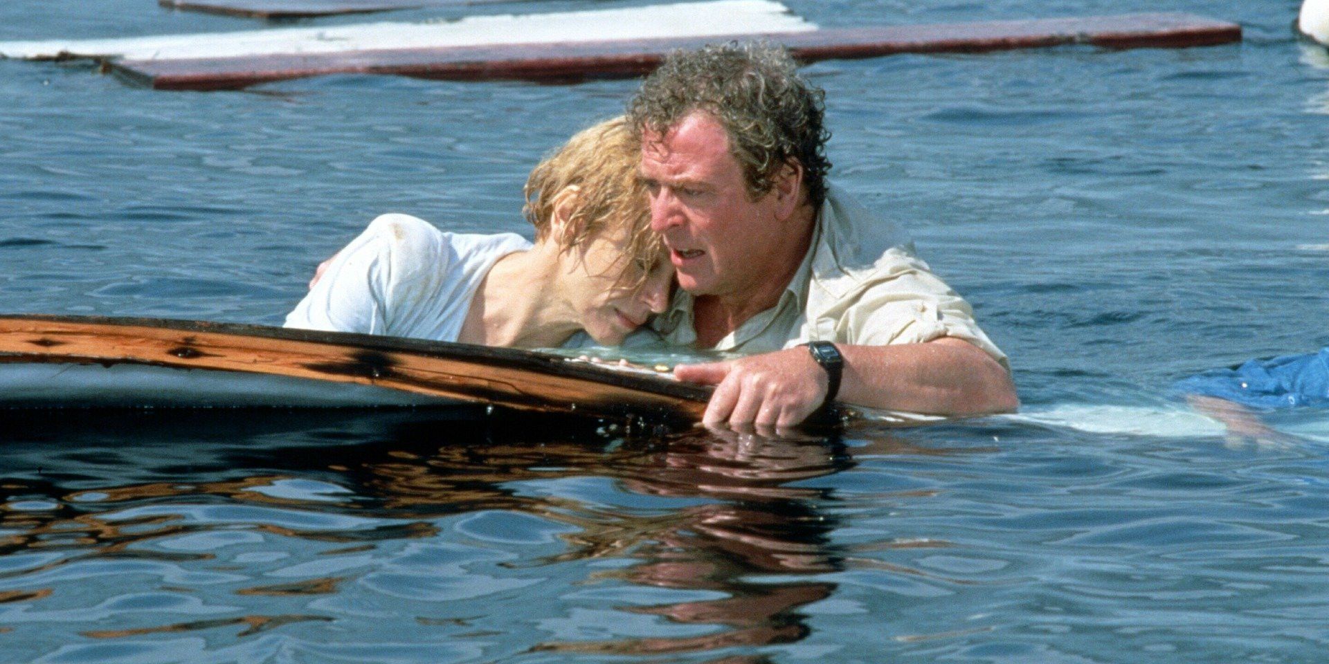Lorraine Gary and Michael Caine In Jaws the Revenge