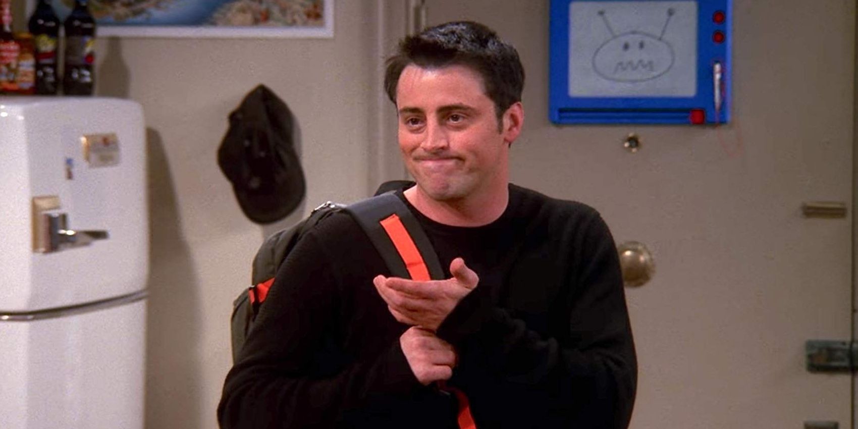 Joey pulling a disappointed look in Friends