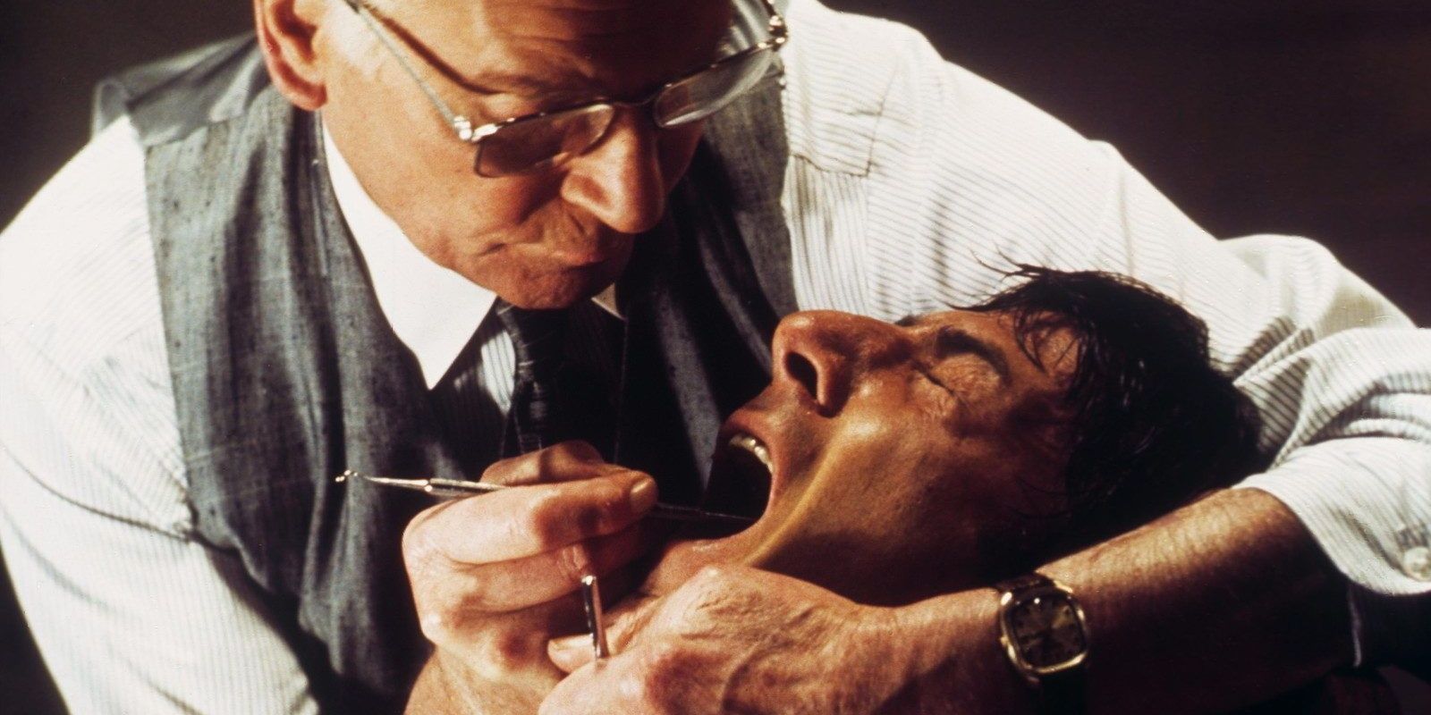 Dustin Hoffman being tortured by a dentist in Marathon Man