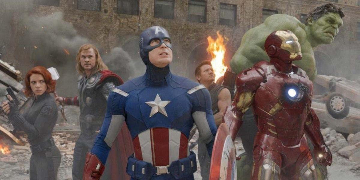 All six of the original Avengers in The Avengers