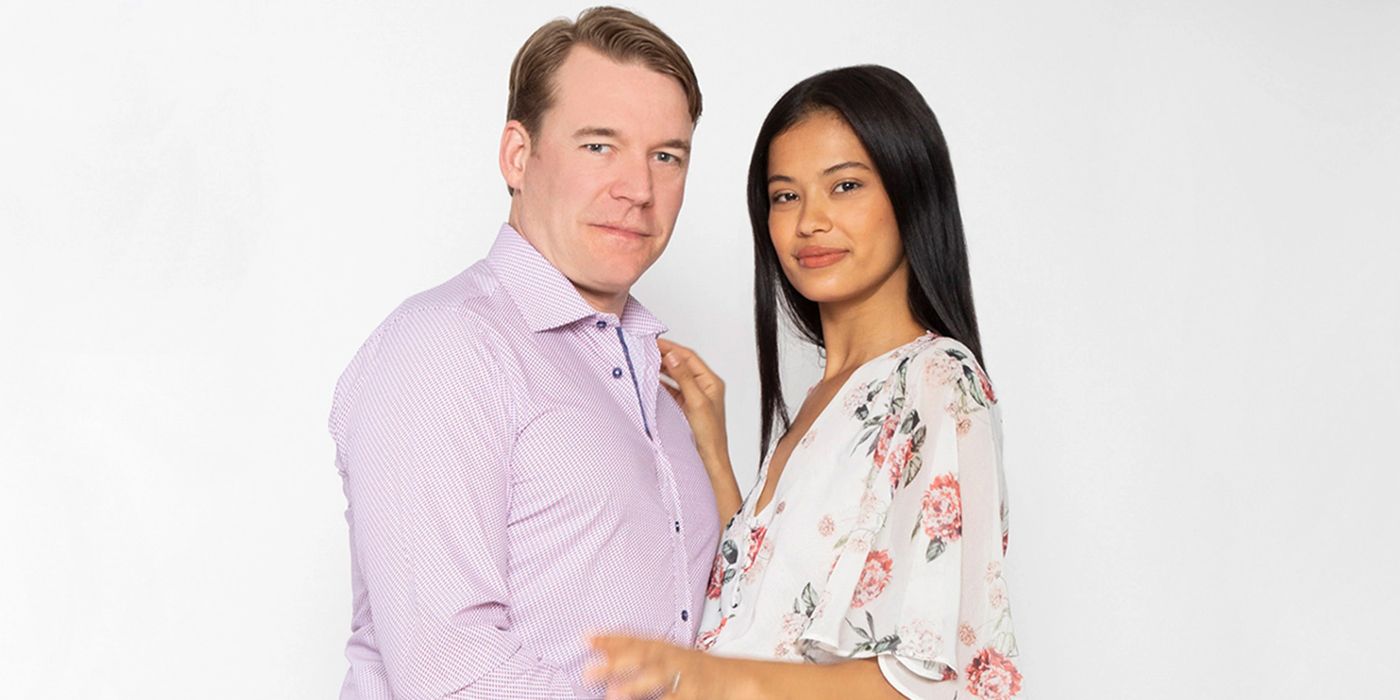 Michael and Juliana posing together for a photo in 90 Day Fiance.
