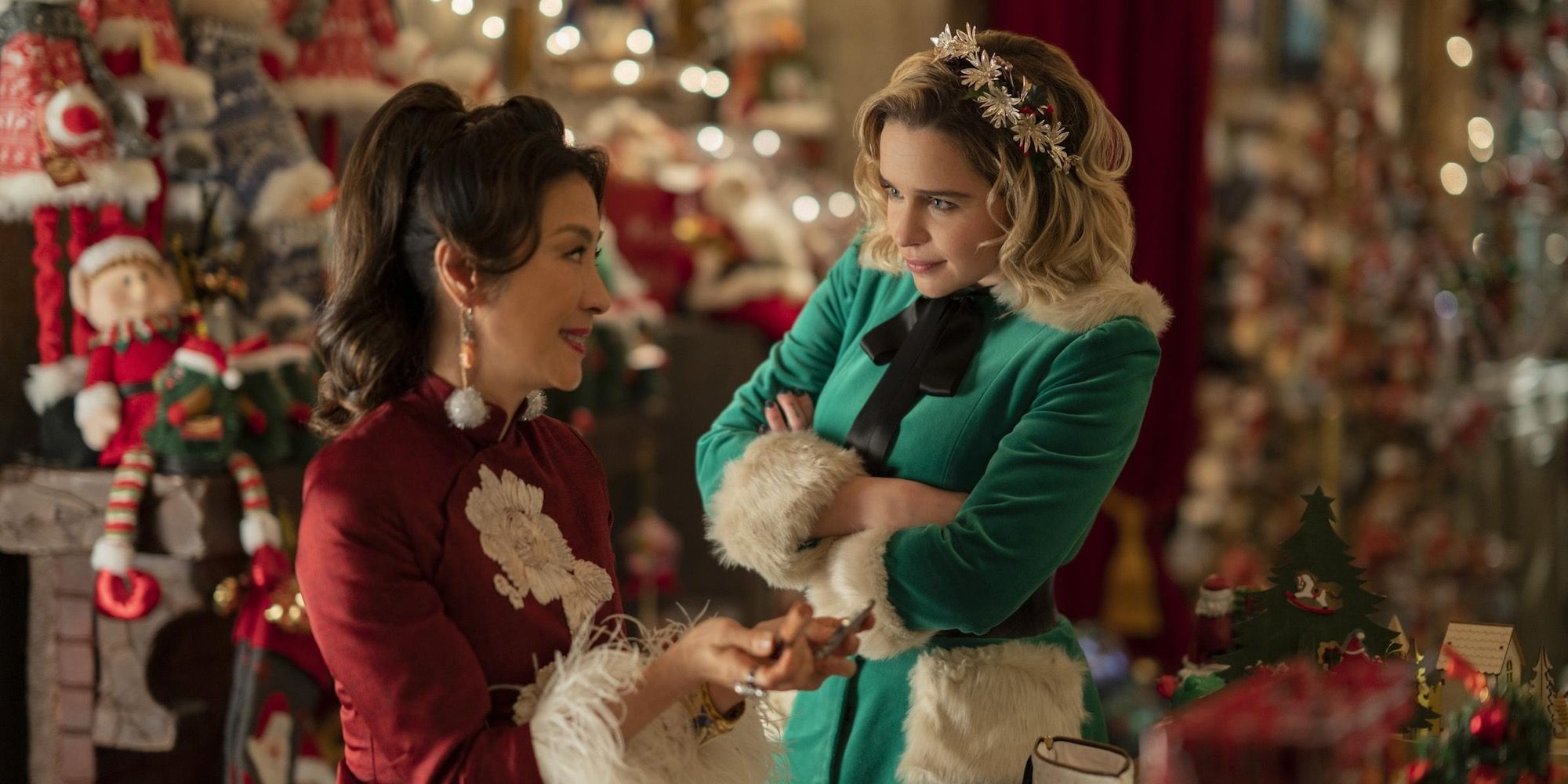 Michelle Yeoh and Emilia Clarke in Last Christmas