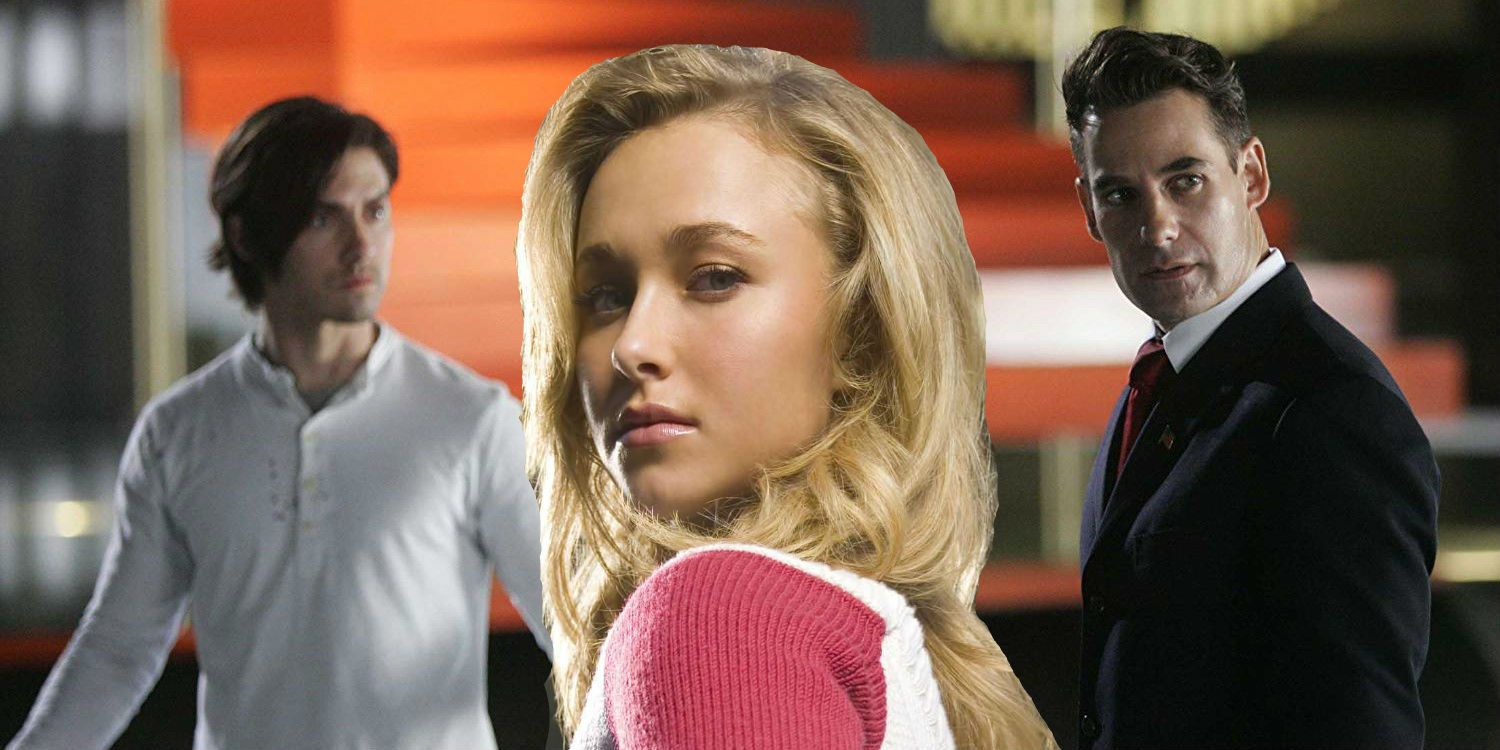 Milo Ventimiglia as Peter Hayden Panettiere as Claire Bennet and Adrian Pasdar as Nathan in Heroes