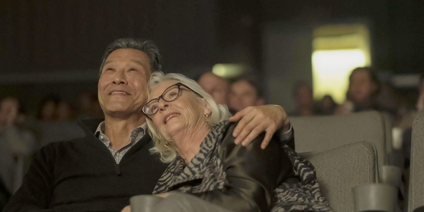 Margot and Kenji watch a movie together in Modern Love.