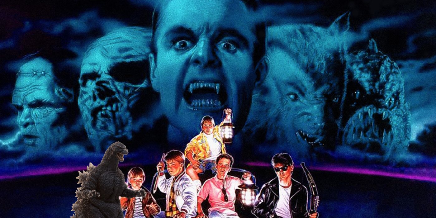 The cast of the Monster Squad, with the addition of Godzilla.