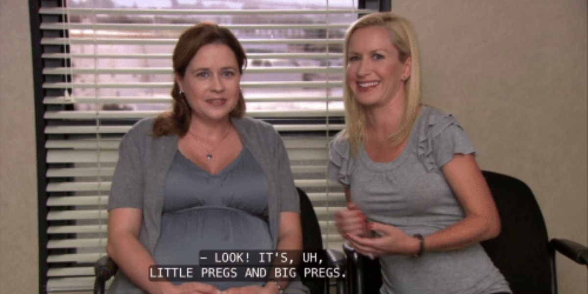 Pam and Angela were pregnant at the same time on The Office
