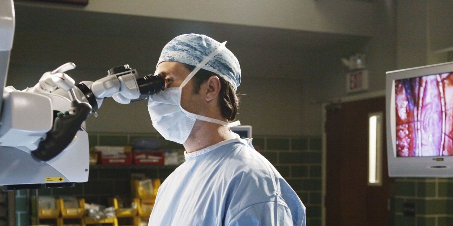 Derek performing a surgery 
