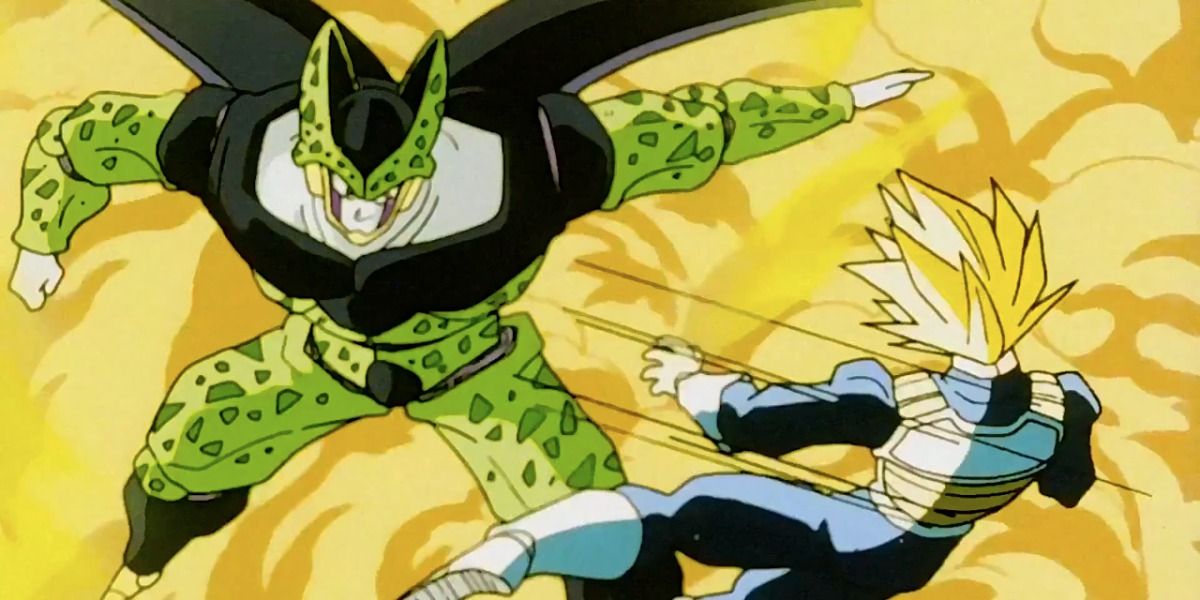 Vegeta's perfect cell attacks in Dragon Ball Z