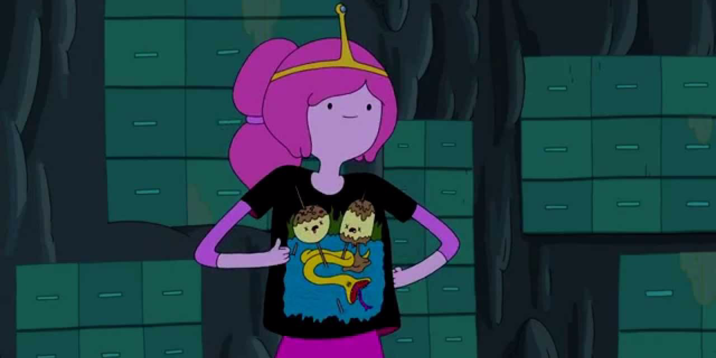 Princess Bubblegum with her hands on her hips on Adventure Time.