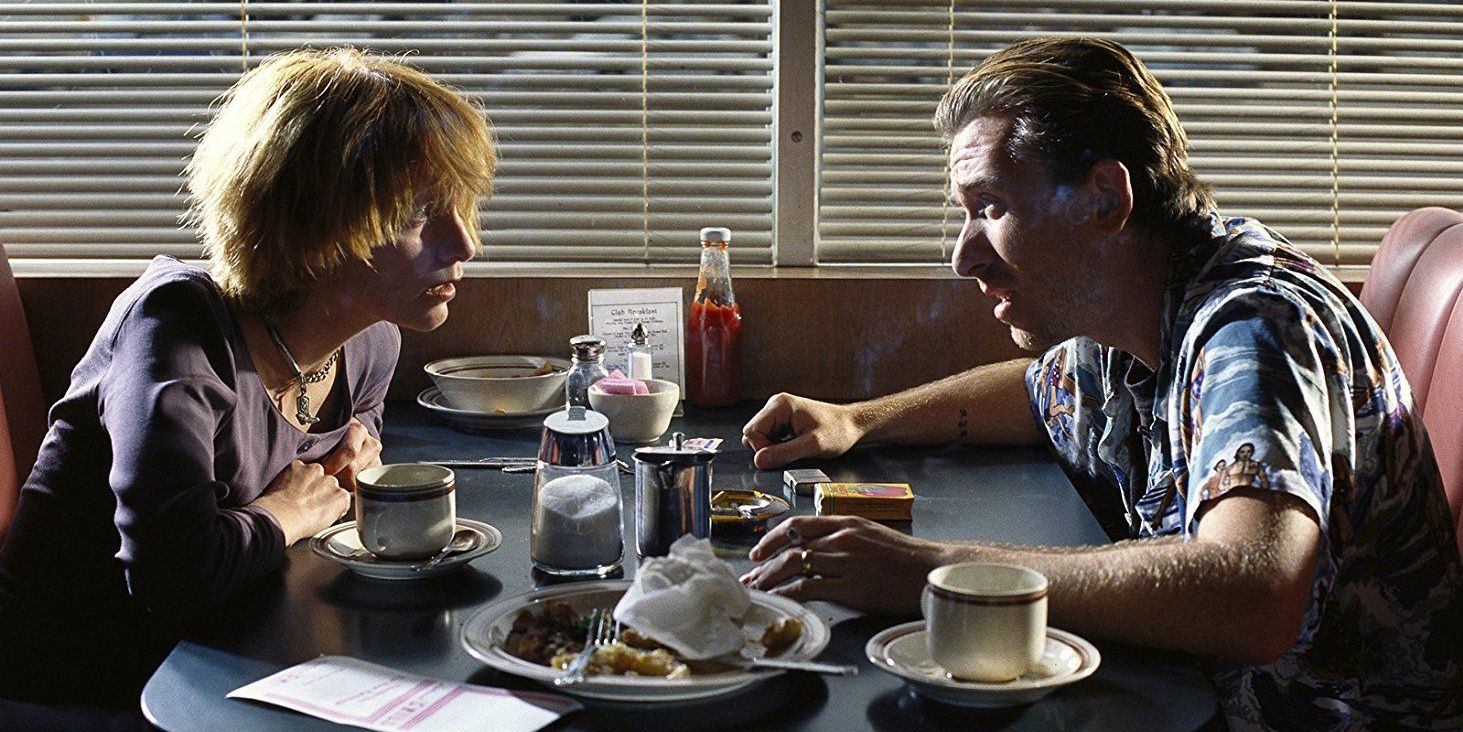 Ringo plans the diner robbery with Yolanda in Pulp Fiction