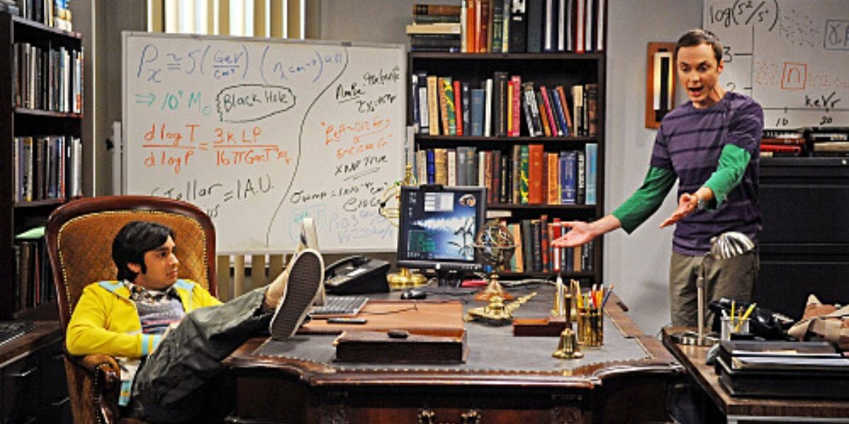 Raj and Sheldon team up together at work on the Big Bang theory in The Big Bang Theory.