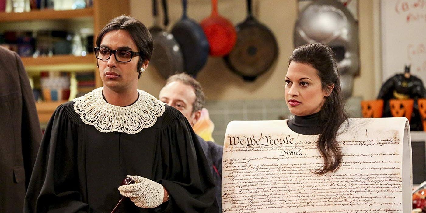 Raj and Anu dressed up for Halloween on The Big Bang Theory