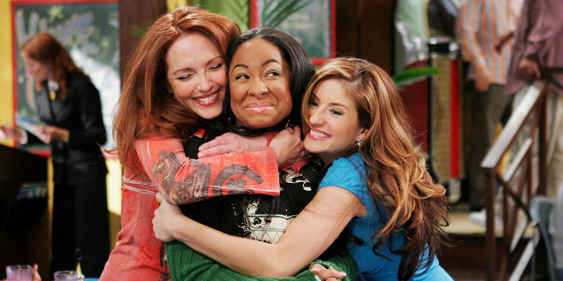 Raven-Symoné hugged by friends in Raven's Home