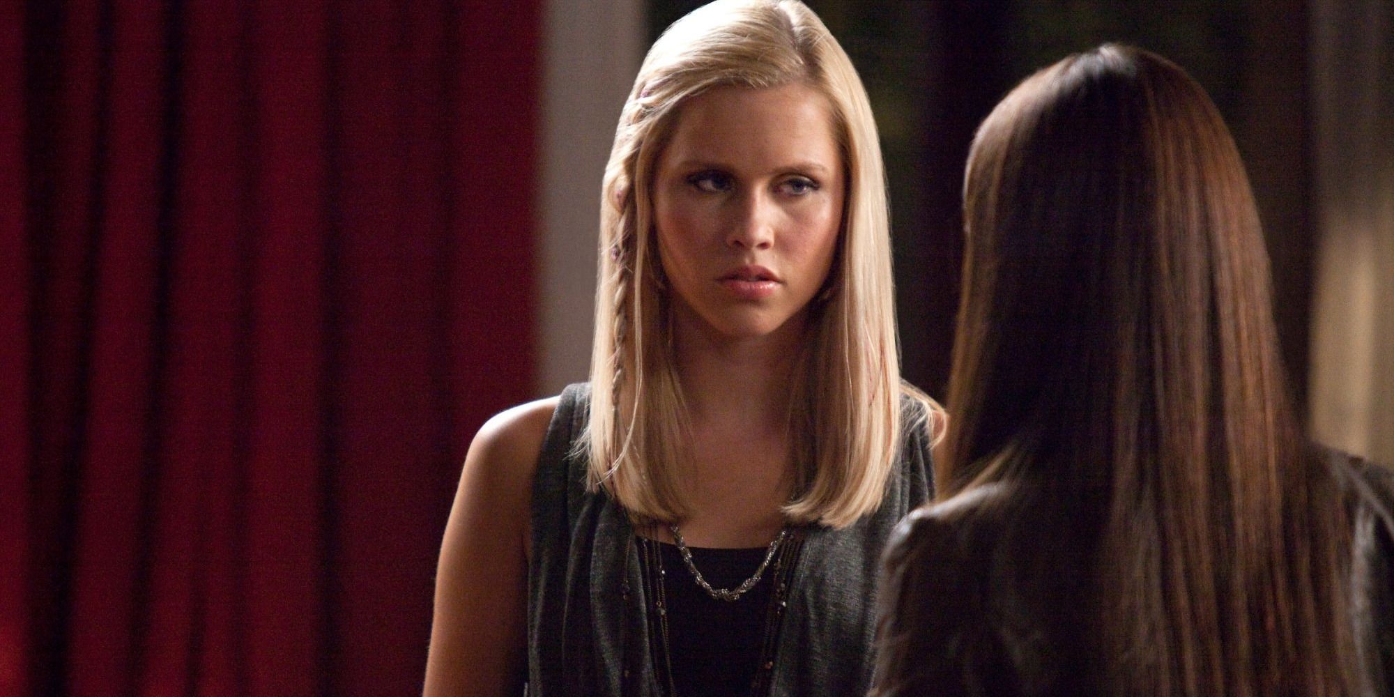 Rebekah talking to Elena in TVD