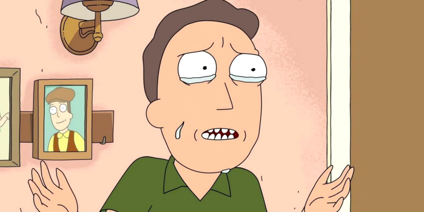 Jerry crying in Rick and Morty