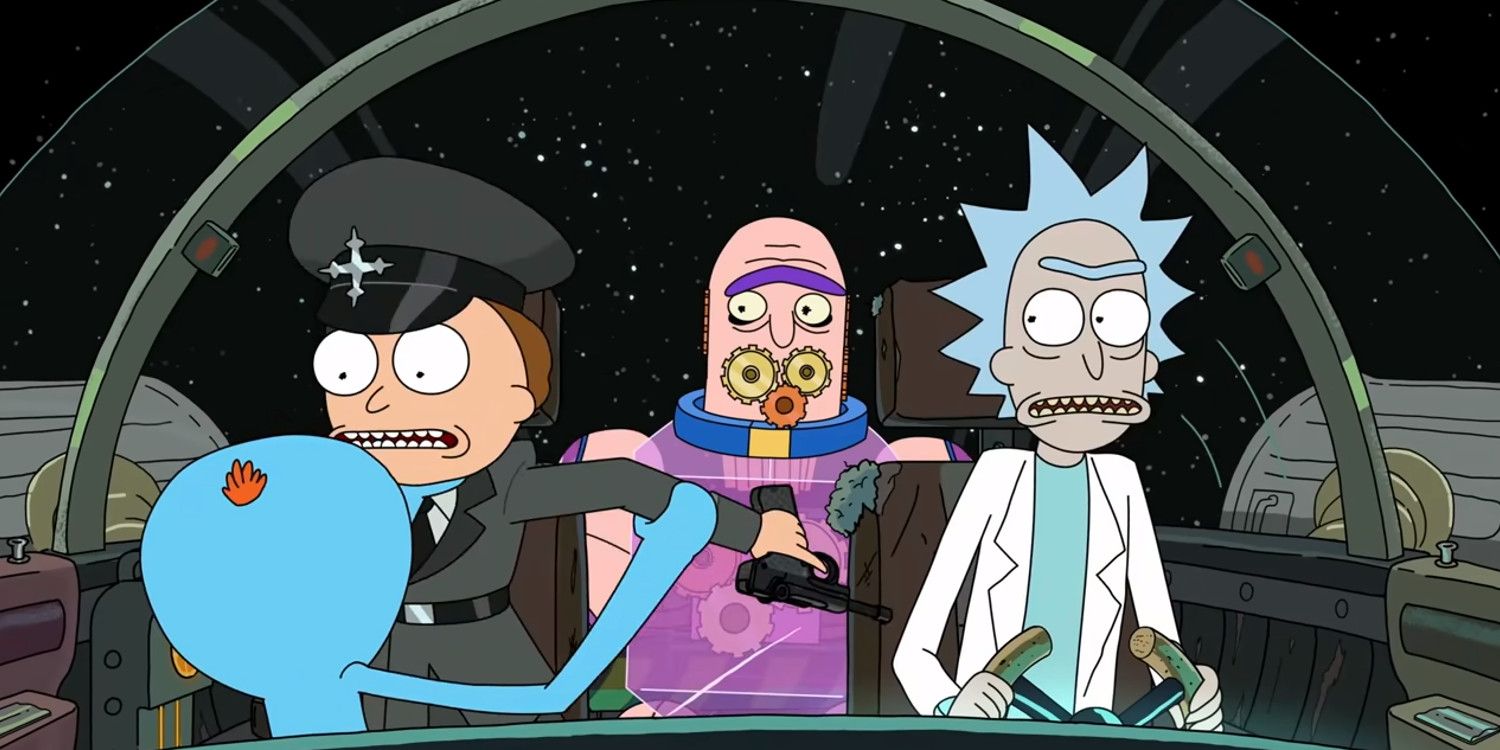 Rick and Morty Season 4 Meeseeks Fights Morty With Gearhead Revolio Clockberg Jr
