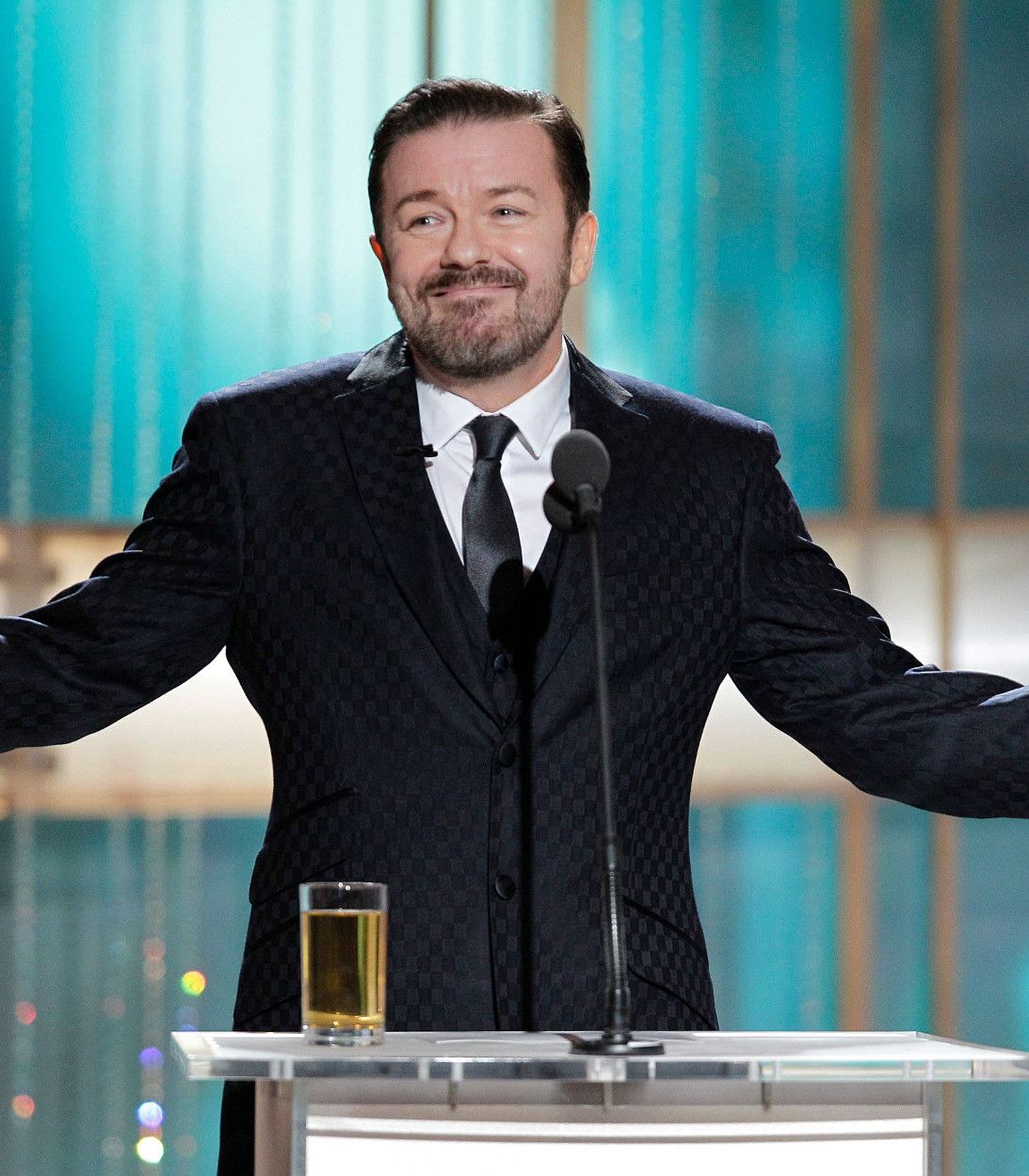 Ricky Gervais hosting the Golden Globes for the final time in 2020