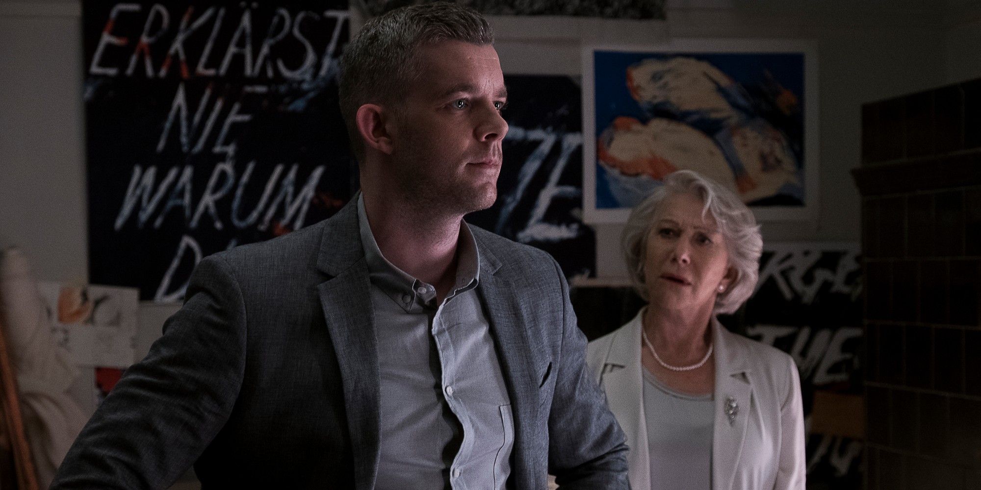 Russell Tovey and Helen Mirren in The Good Liar