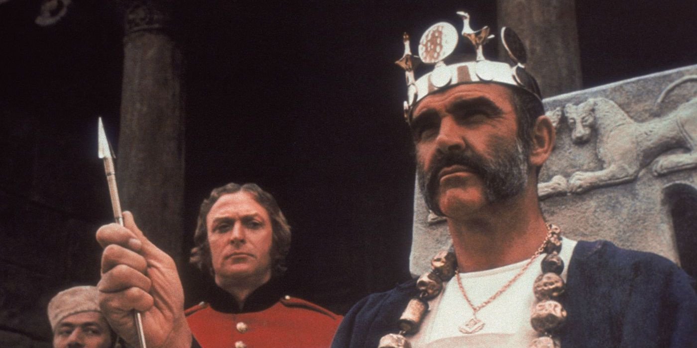 Sean Connery on a throne in The Man Who Would be King