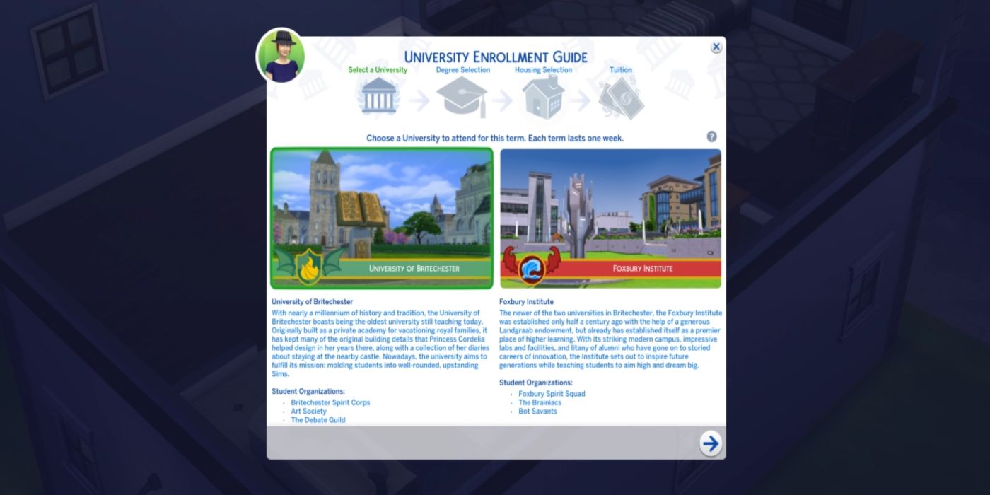 Sims 4 Discover University School Choices