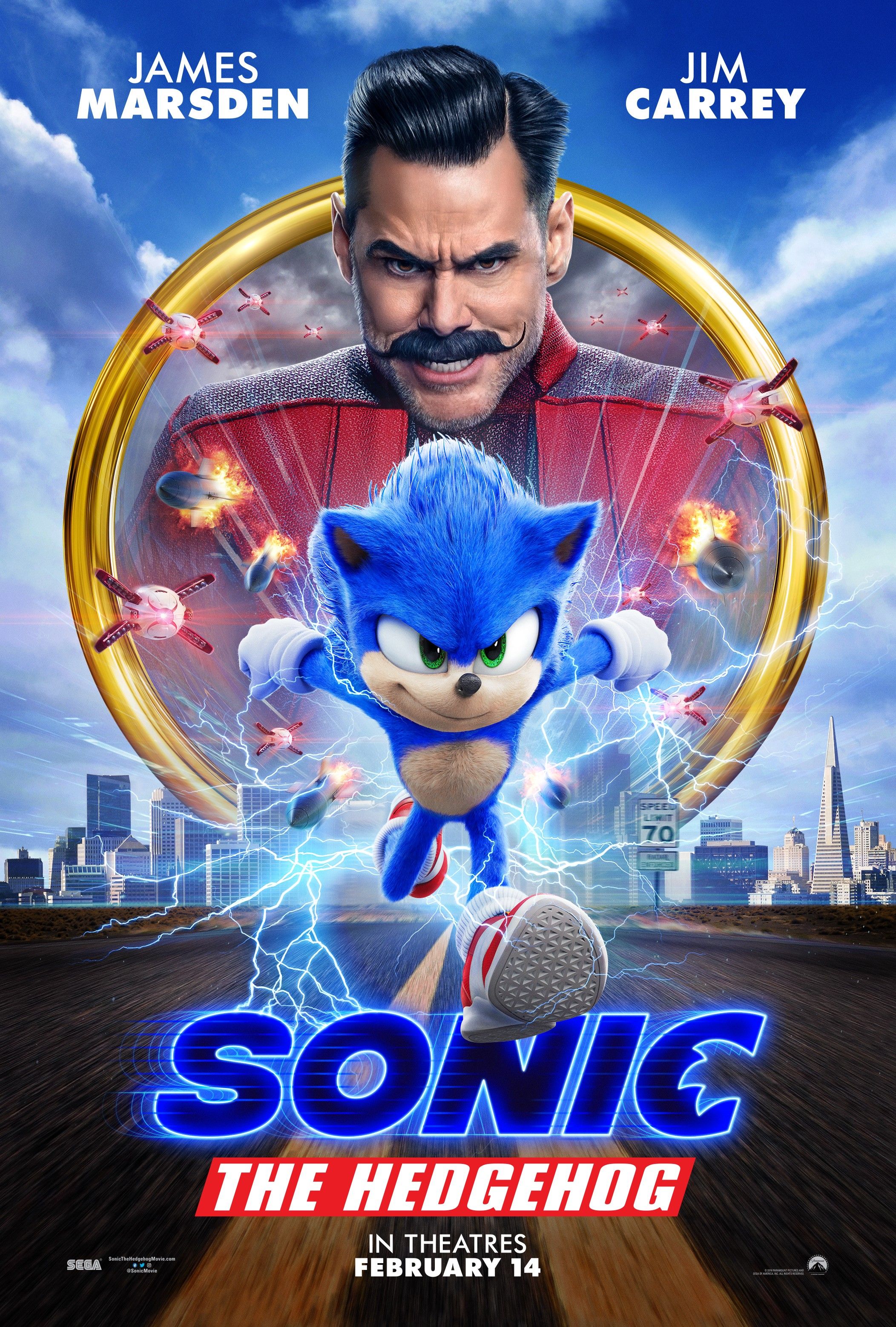 Sonic the Hedgehog 2020 movie redesign poster