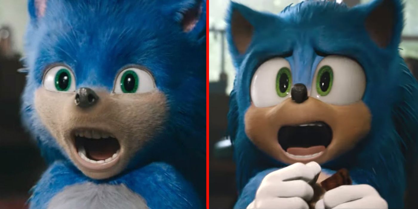 Sonic the Hedgehog Movie Redesign Comparison