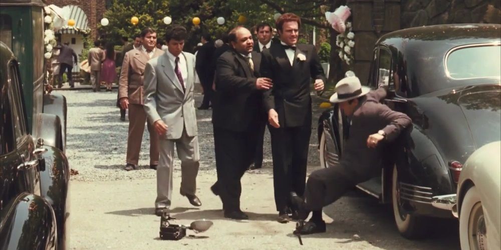 Sonny Corleone breaks a camera in The Godfather