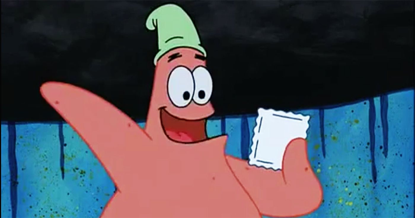 Patrick smiles while holding a picture in SpongeBob SquarePants