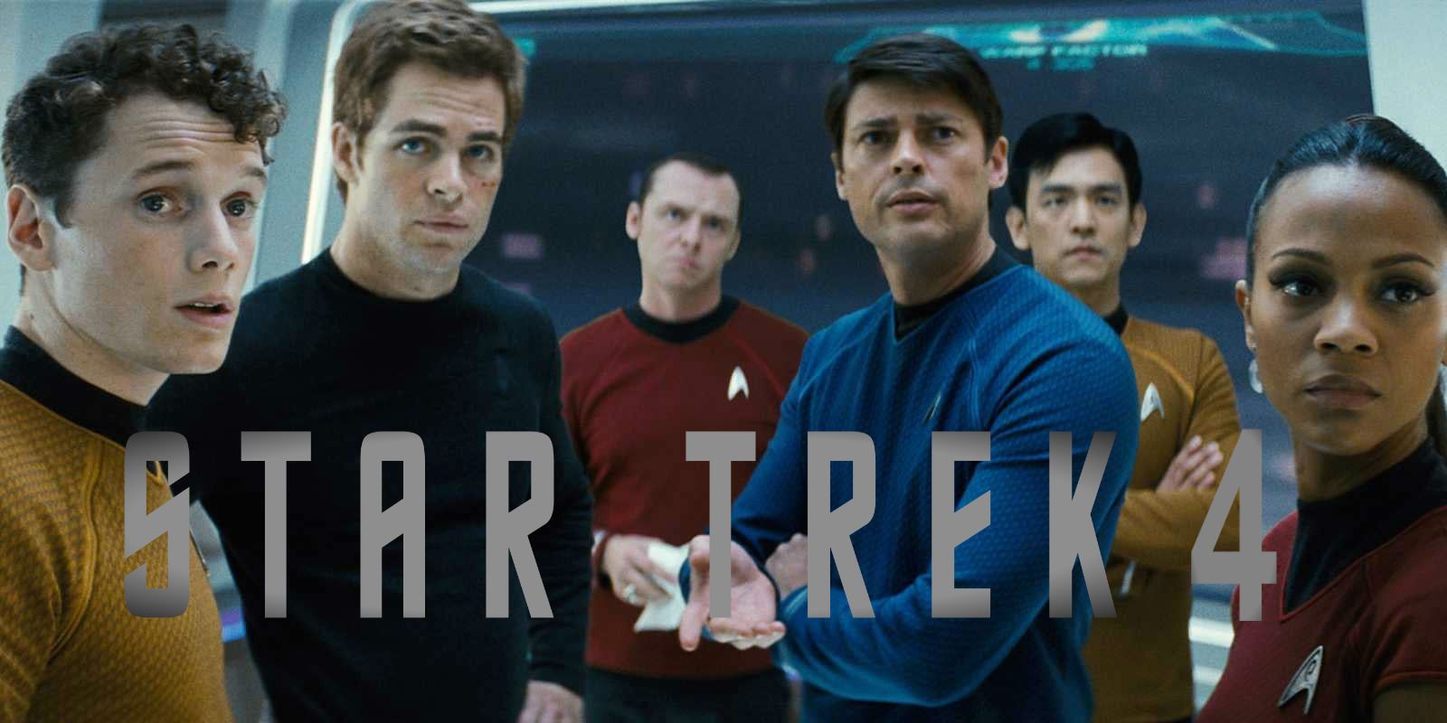 Star Trek Beyond crew Star Trek 4 logo