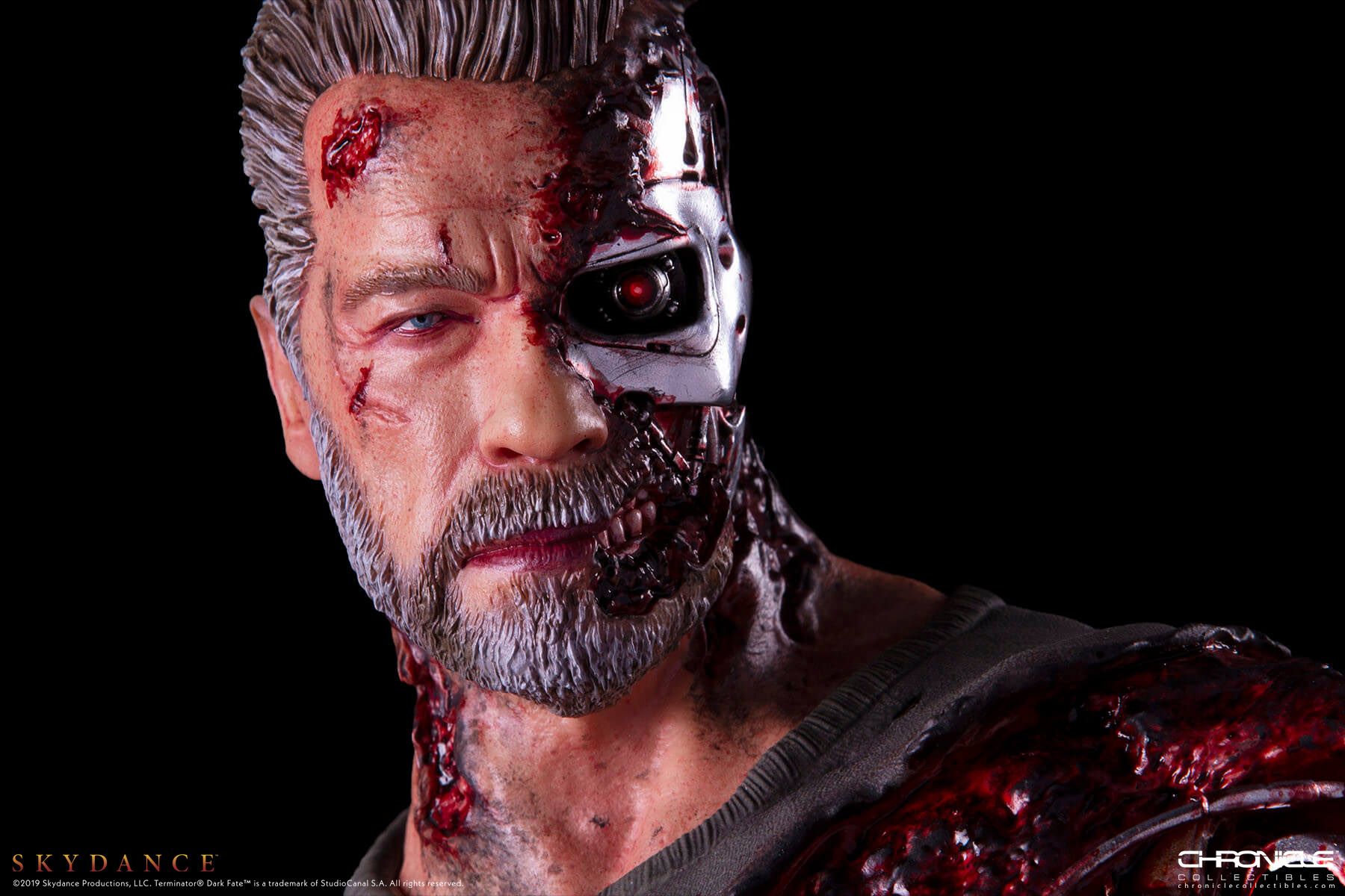 Terminator: Dark Fate Old T-800 Statue is Incredibly Detailed