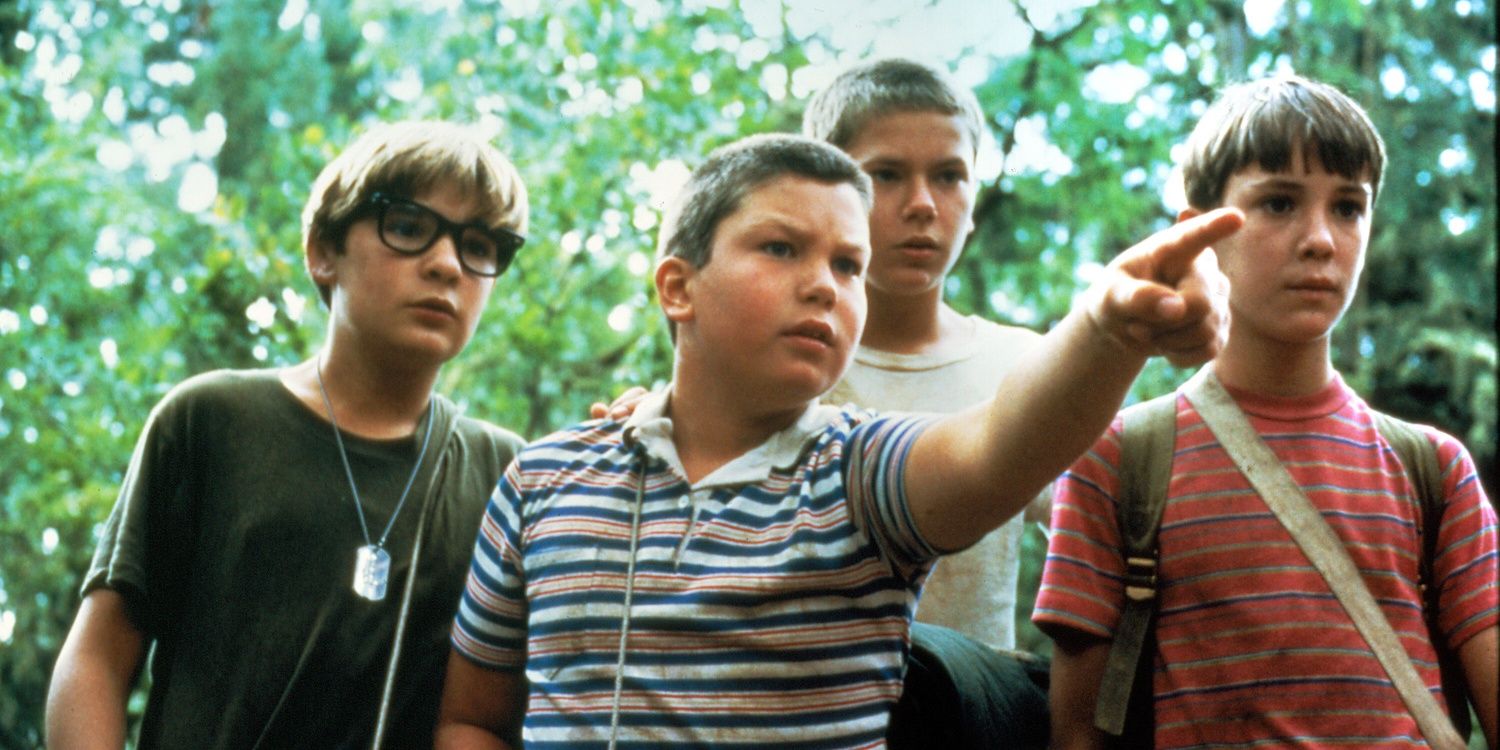 The young boys in a woods in Stand by Me