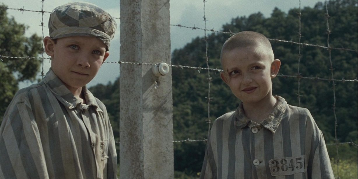 Asa Butterfield and Jack Scanlon as Bruno and Shmuel in The Boy in the Striped Pajamas (2008)