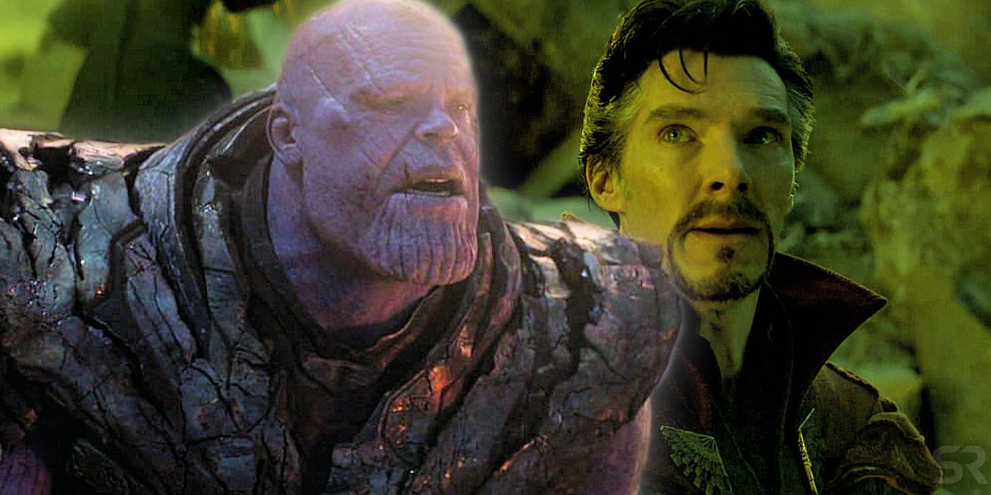 Thanos and Doctor Strange in Avengers Endgame