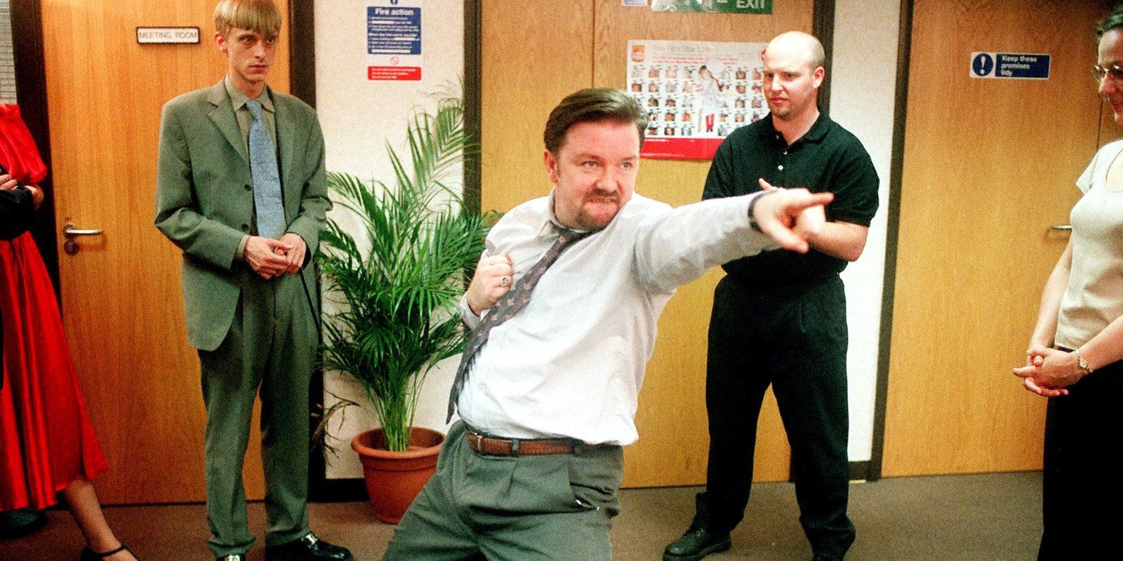 David Brent dancing in The Office UK