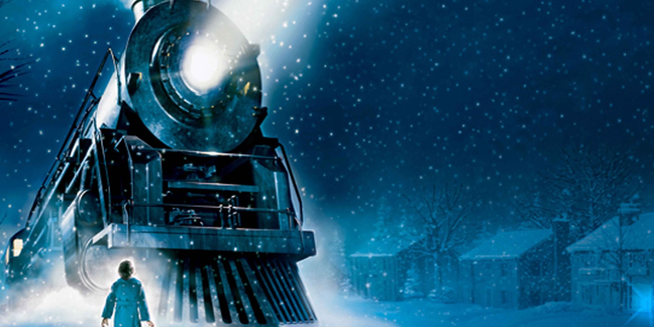 The train arrives in The Polar Express