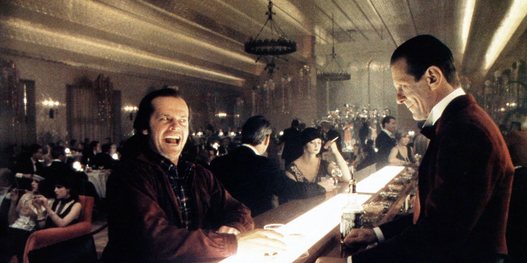 Jack talking to Lloyd at the bar during the party scene from the Shining
